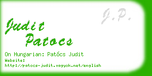 judit patocs business card